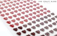 6mm Red Self Adhesive Heart Shaped Gems By Simply Creative