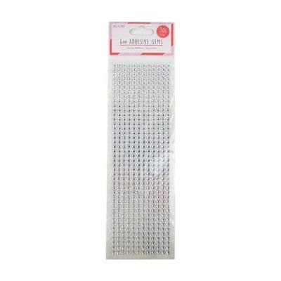 6mm Silver Self Adhesive Gems by Love To Craft