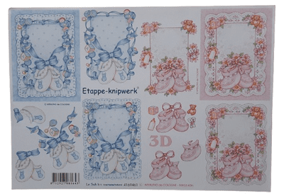 Baby Booties 3D Decoupage