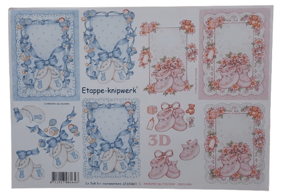 Baby Booties 3D Decoupage