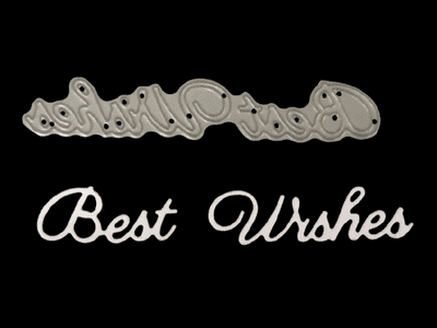 Best Wishes - Small Font Die By Britannia Dies