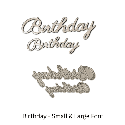 Birthday - Large and Small Die By Britannia Dies
