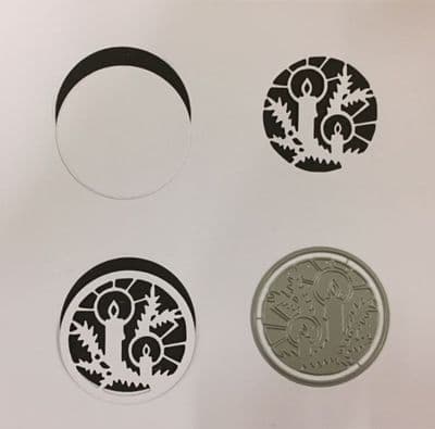 Candle Light - Cut In or Cut Out Dies By Britannia Dies