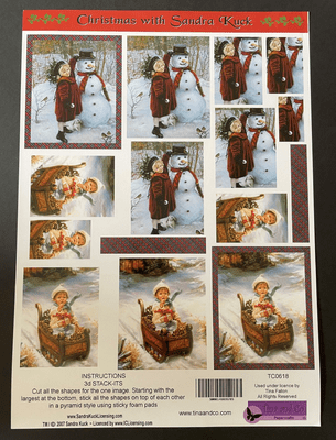Children Playing In The Snow 3D Stackers By Tina & Co