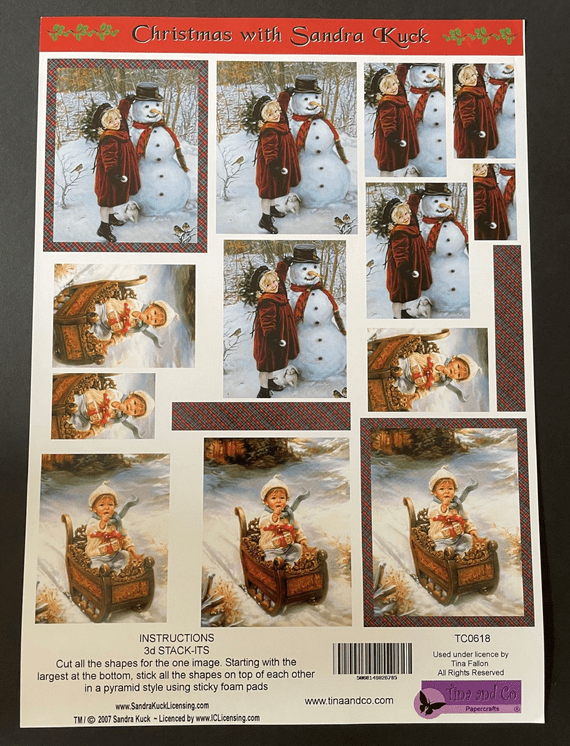 Children Playing In The Snow 3D Stackers By Tina & Co