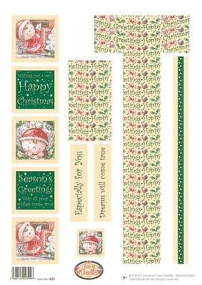 Christmas Fairy Doodles Die-Cut Waterfall 421