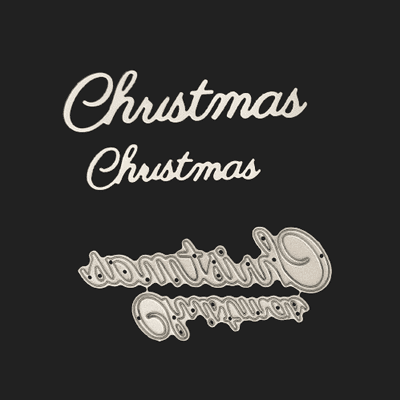 Christmas Large & Small Font Dies By Britannia Dies