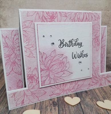 Claire Hamer Craft Along 21cm x 30cm Stepper Card White Textured Leather Card 20/01/25 4pm