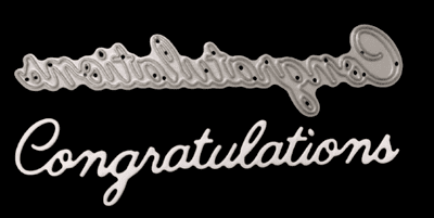 Congratulations - Large Font Die By Britannia Dies