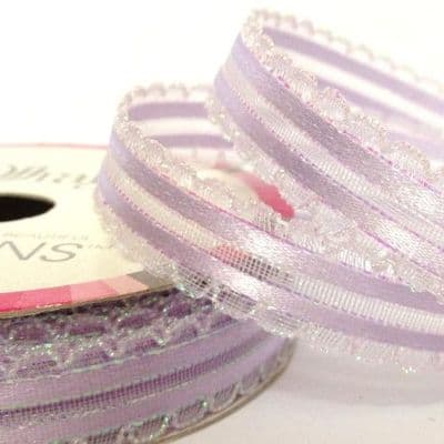 Crystal Lace Ribbon - Light Orchid