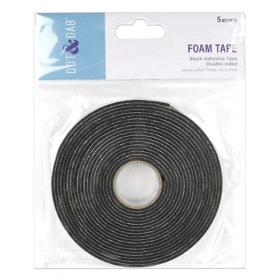 Dot & Dab Black Adhesive Foam Tape 5 Metres