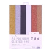 Dovecraft Classic A4 Glitter Card Pad 24 A4 Sheets 300gsm