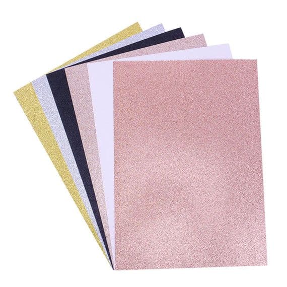 Dovecraft Classic A4 Glitter Card Pad 24 A4 Sheets 300gsm  - BOGOF