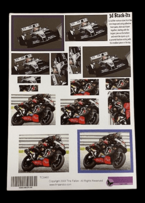 Formula One Car & Motorbike 3D Stackers By Tina and Co - BOGOF