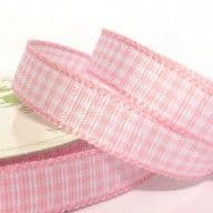 Gingham Ribbon - Pink