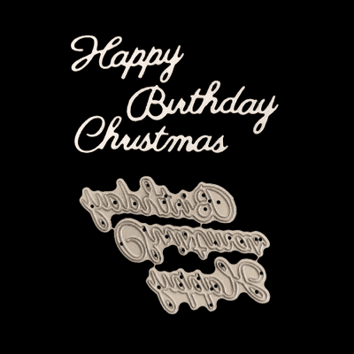 Happy, Birthday, Christmas - Small Font Dies By Britannia Dies