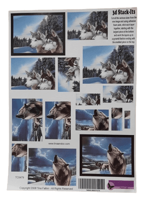 Huskies In the Snow 3D Stackers By Tina and Co - BOGOF