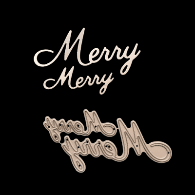 Merry - Large & Small Font Dies By Britannia Dies