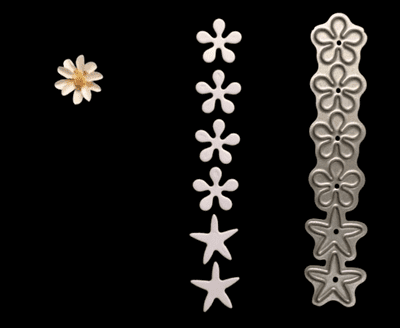 Miniature Multi-flower Rose Die By Britannia Dies