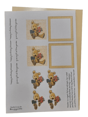 Newton's Law Bear Gift Of The Garden Decoupage