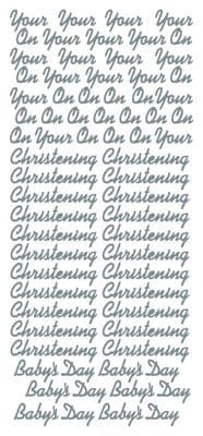 On Your Christening Silver Peel-Off Stickers By JEJE Produkts