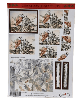 Owl on Fencepost 3D Stackers By FGS Creative Designs - BOGOF