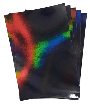 Pink Frog Crafts Black Rainbow Mirror Card 280gsm 5 A4 Sheets