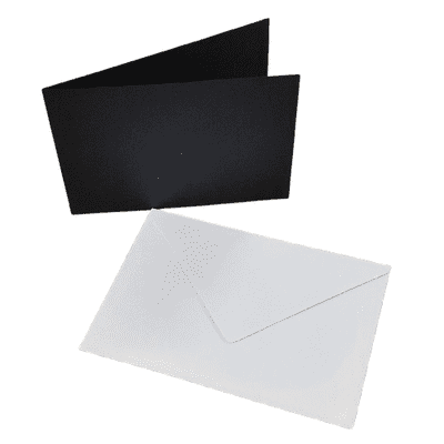 Pink Frog Crafts C5 Landscape True Black Cards & Envelopes 20 Pack