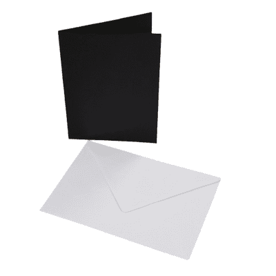 Pink Frog Crafts C5 True Black Cards & Envelopes 20 Pack