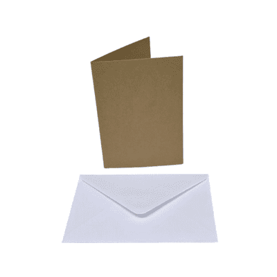 Pink Frog Crafts C6 Kraft Card Cards & Envelopes 20 Pack