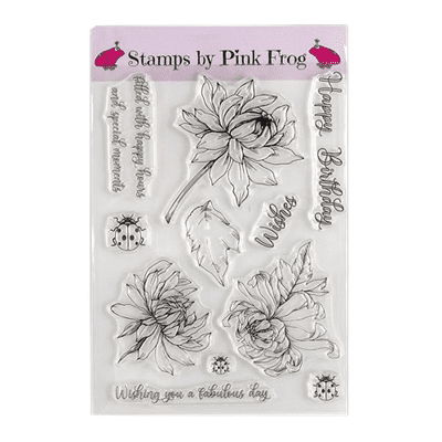 Pink Frog Crafts Chrysanthemum A5 Clear Stamp Set