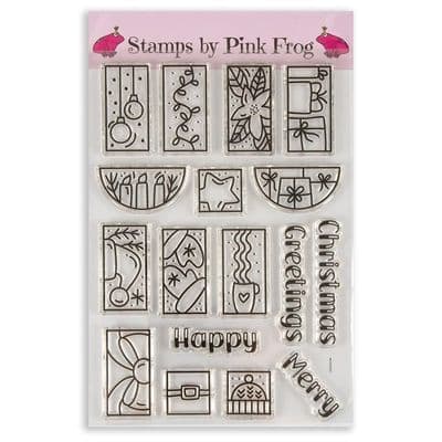 Pink Frog Crafts Cosy Christmas A5 Clear Stamp Set