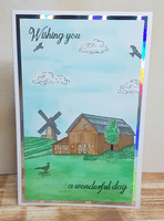 Pink Frog Crafts Country Scenes A5 Clear Stamp Set
