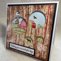 Pink Frog Crafts Country Scenes A5 Clear Stamp Set
