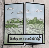 Pink Frog Crafts Country Scenes A5 Clear Stamp Set