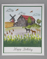Pink Frog Crafts Country Scenes A5 Clear Stamp Set