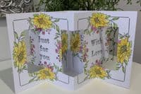 Pink Frog Crafts Decorative Sunflowers A5 Clear Stamp Set