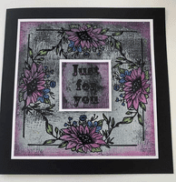 Pink Frog Crafts Decorative Sunflowers A5 Clear Stamp Set