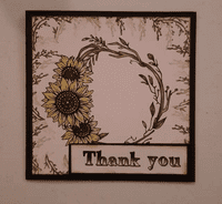 Pink Frog Crafts Decorative Sunflowers A5 Clear Stamp Set