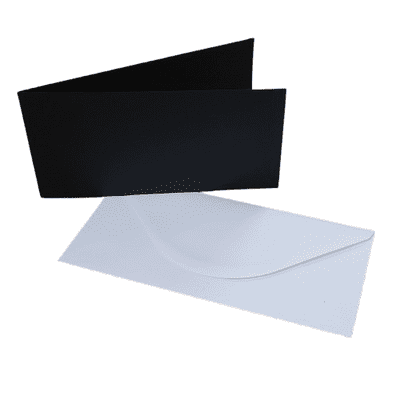 Pink Frog Crafts DL Landscape True Black Cards & Envelopes 20 Pack
