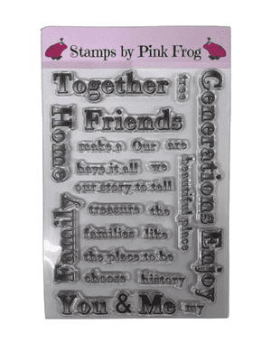 Pink Frog Crafts Family & Friends A5 Clear Stamp Set