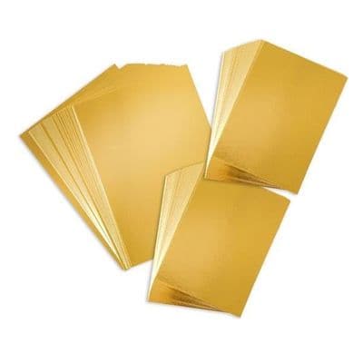 Pink Frog Crafts Gold Mirror A5 & A6 Card Collection 220gsm 120 Sheets