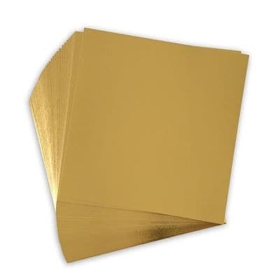 Pink Frog Crafts Gold Mirror Card 220gsm 50 17.5cm x 17.5cm Sheets