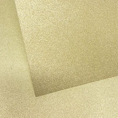 Pink Frog Crafts Gold Non-Shed Glitter Card 285gsm 5 A3 Sheets