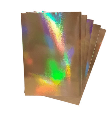Pink Frog Crafts Gold Rainbow Mirror Card 300gsm Seconds 20 A4 Sheets - BOGOF
