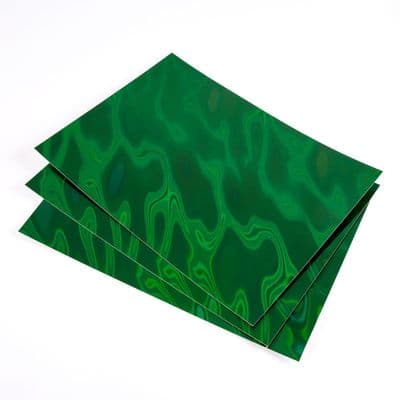Pink Frog Crafts Green Satin Gloss Card 240gsm 3 A4 Sheets