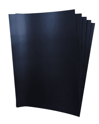 Pink Frog Crafts  Matt Black Satin Card 290gsm 5 A4 Sheets