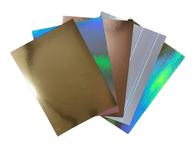 Pink Frog Crafts Mixed Mirror and Holographic Card 220-300gsm 25 A4 Sheets