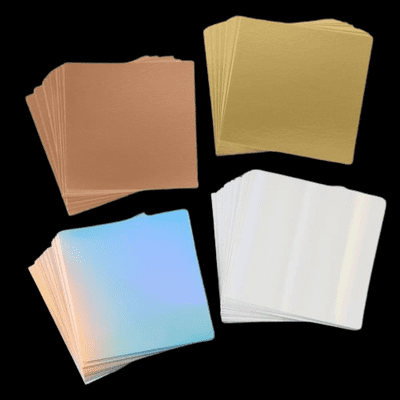Pink Frog Crafts Mixed Mirror & Holographic 12.5cm x 12.5cm Card Collection 220gsm 100 Sheets