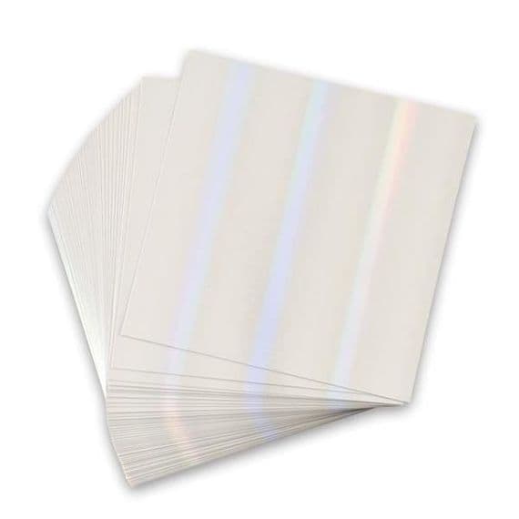 Pink Frog Crafts Opal Holographic Card 220gsm 50 19.5cm x 19.5cm Sheets